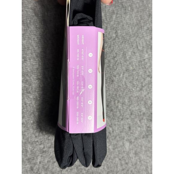 Assets By Spanx Black High-Waist Shaping Tights - Size 5 (220-265 lbs) - Picture 3 of 5